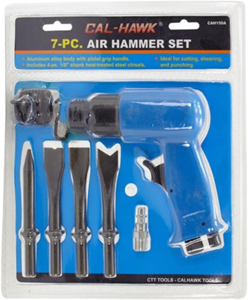 Cal-Hawk 7-pc. Air Hammer Chisel Set- Pneumatic tool