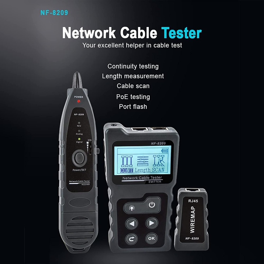 Advanced Cable Tester - PoE Multifunction Wire Tracker Network Cable Tester