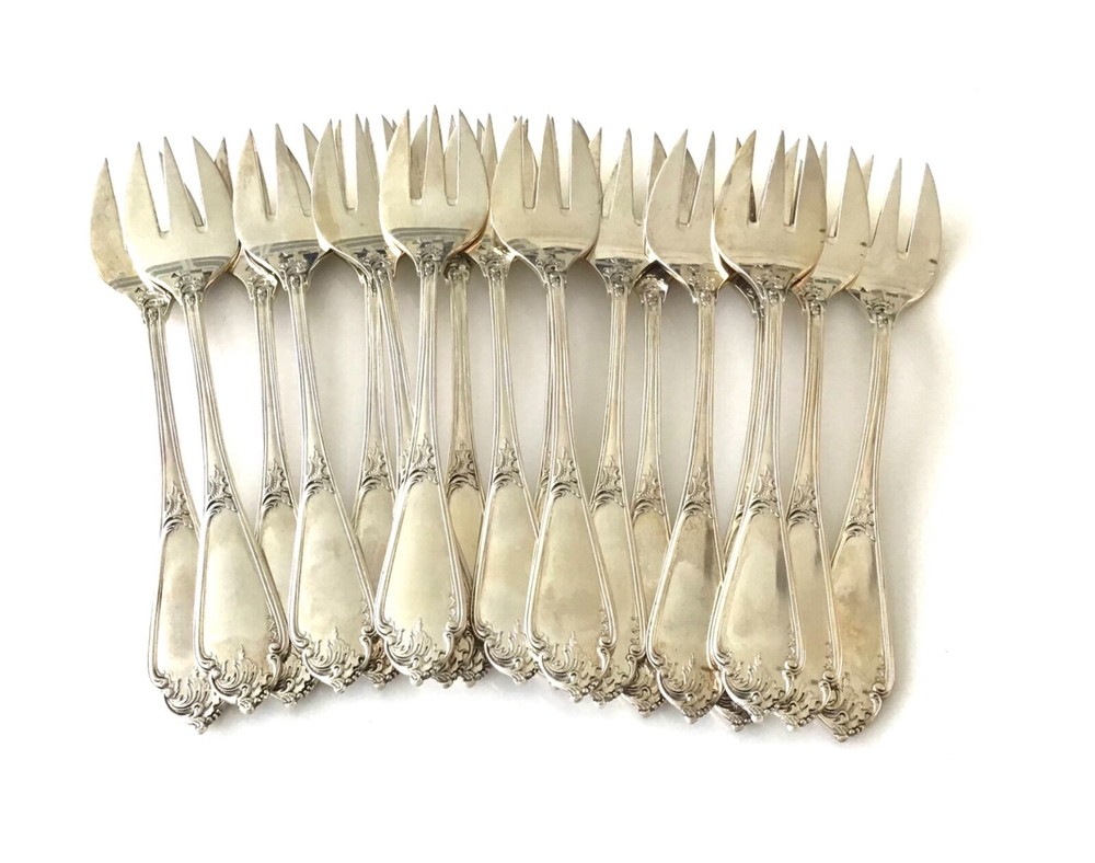 WOLFERS Belgian Solid Silver 800 ouster forks 18/PS crown box