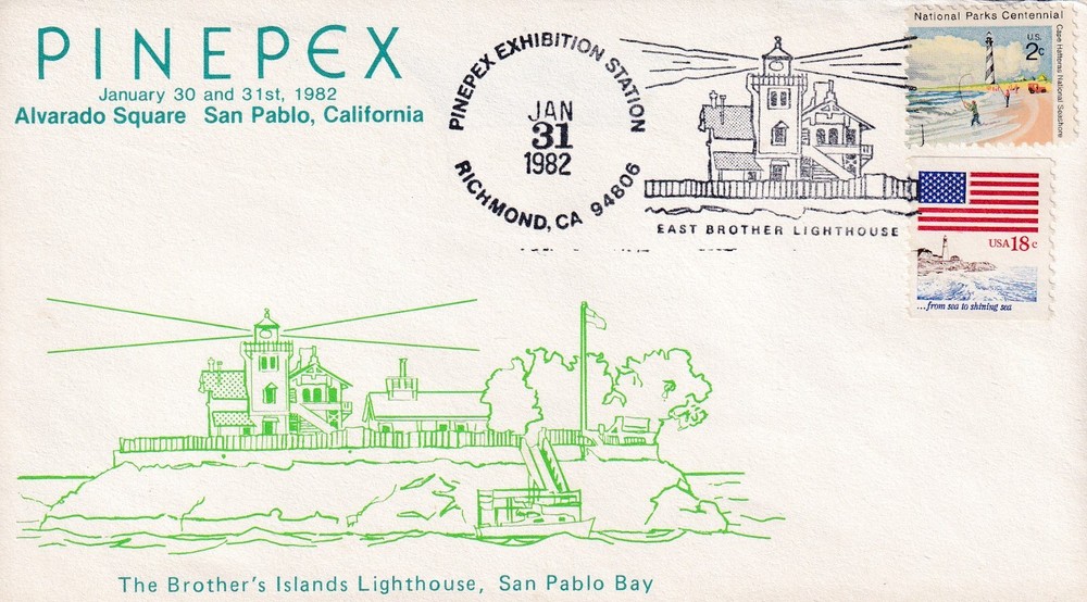 STAMP SCOTT 1891, 1449 "Flag & Mountains" 18 CENT 1981 FDC PAIR - F