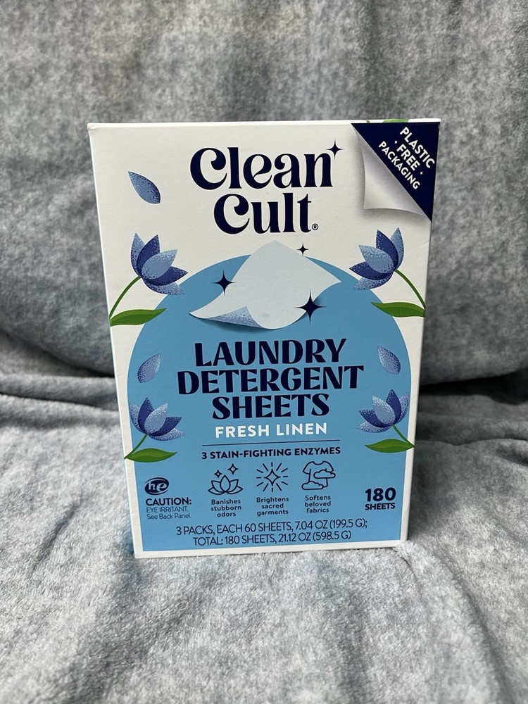 Clean Cult. PLASTIC FREE + PACKAGING LAUNDRY DETERGENT SHEETS