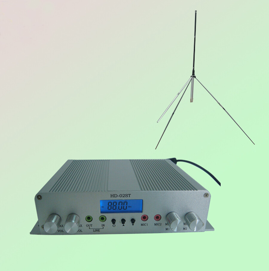 20W FM transmitter stereo PLL broadcast radio station +Range Max Antenna +Power