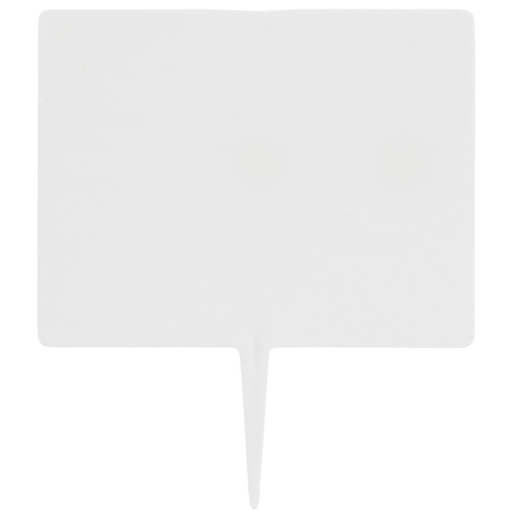 HUBERT® Write On Wipe Off Spear Tag White Plastic - 2"W x 2 7/8"H