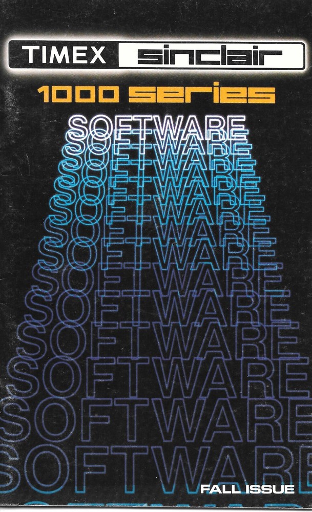 Timex Sinclair 1000 Computer Software CATALOG 1983