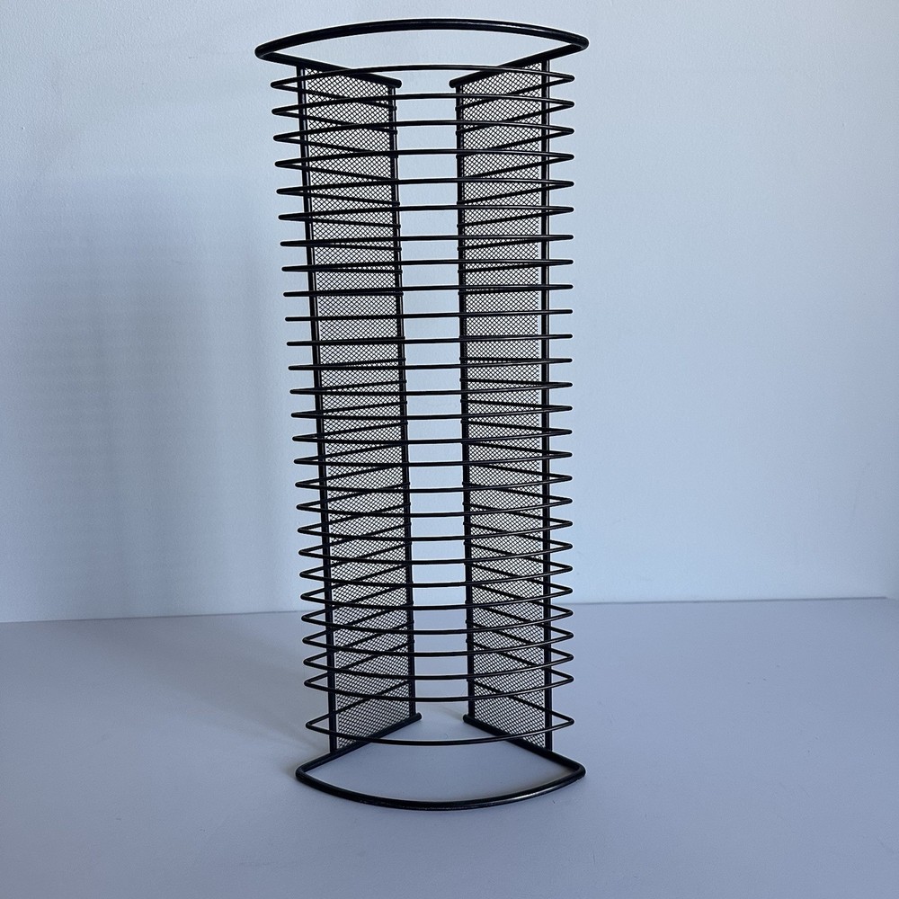 Metal CD DVD Tower Rack Holder | Media Storage Stand | Holds Multiple Discs