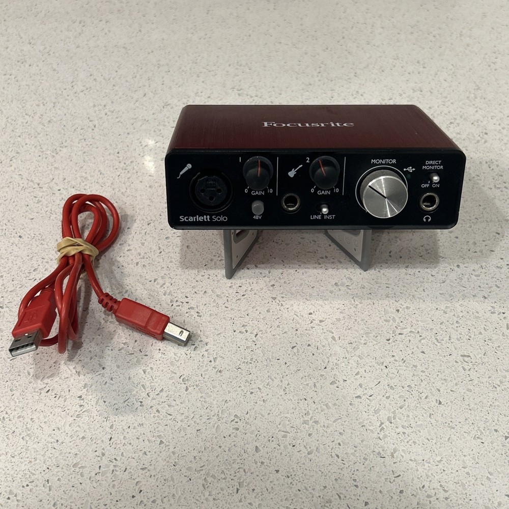 Focusrite Scarlett Solo 2nd Gen USB Audio Interface With Interface USB Cable