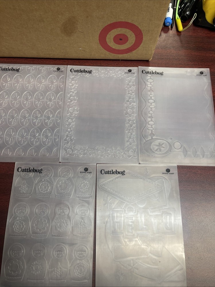 Cuttlebug Embossing Folders Lot Of 5