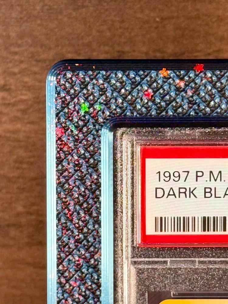 PSA Slab Display Stand Phantom Blue Galaxy 3D Effect Magnetic Graded Card