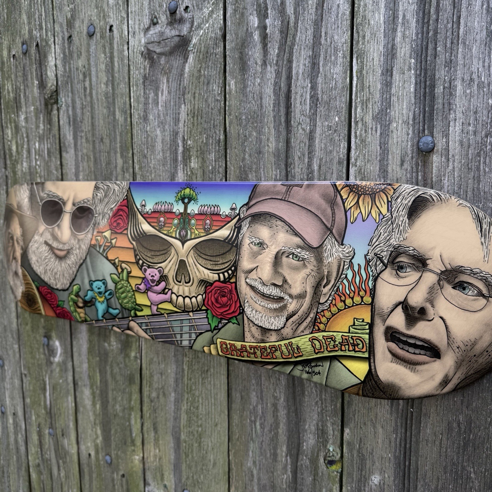 Grateful Dead Pencil Drawn Skateboard Art Deck - Limited edition