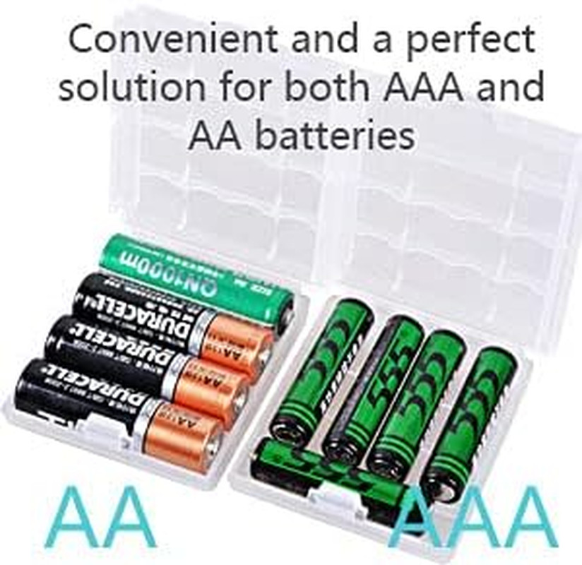Battery Case AA/AAA Battery Holder Container Compact Portable Organizer Storage