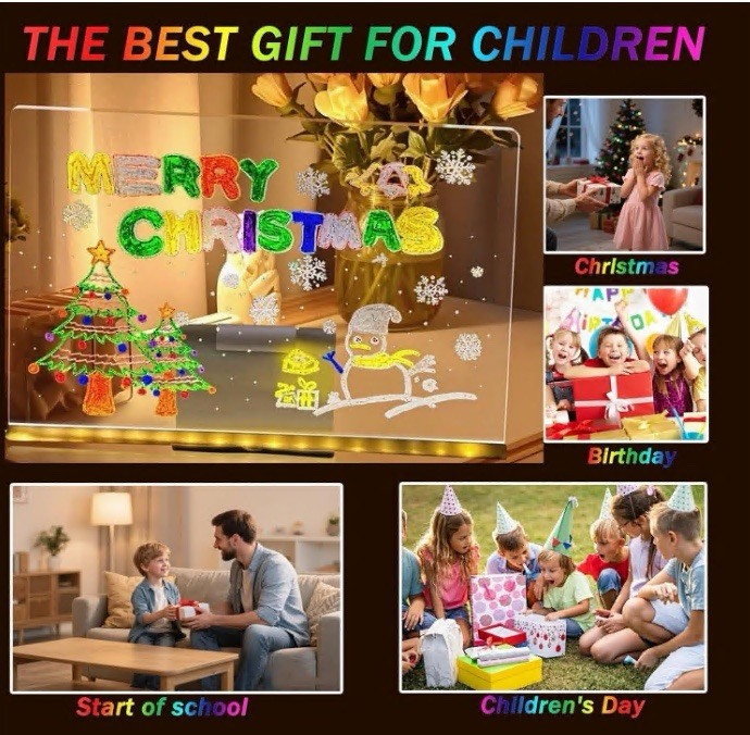 LED Drawing Board LED Light Up Whiteboard 12"x8"