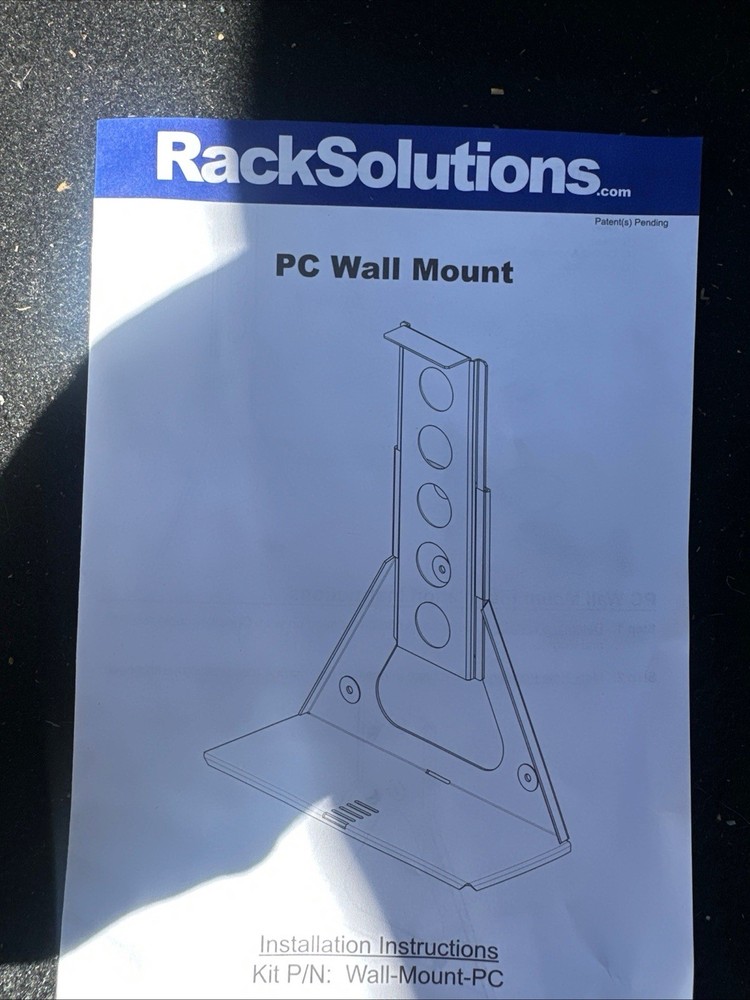 RackSolutions Universal PC Wall Mount - Adjustable, New in Box