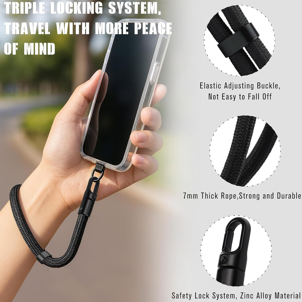 Universal Hand Wrist Strap Lanyard – Multi-Functional Phone Patch Tether for Men