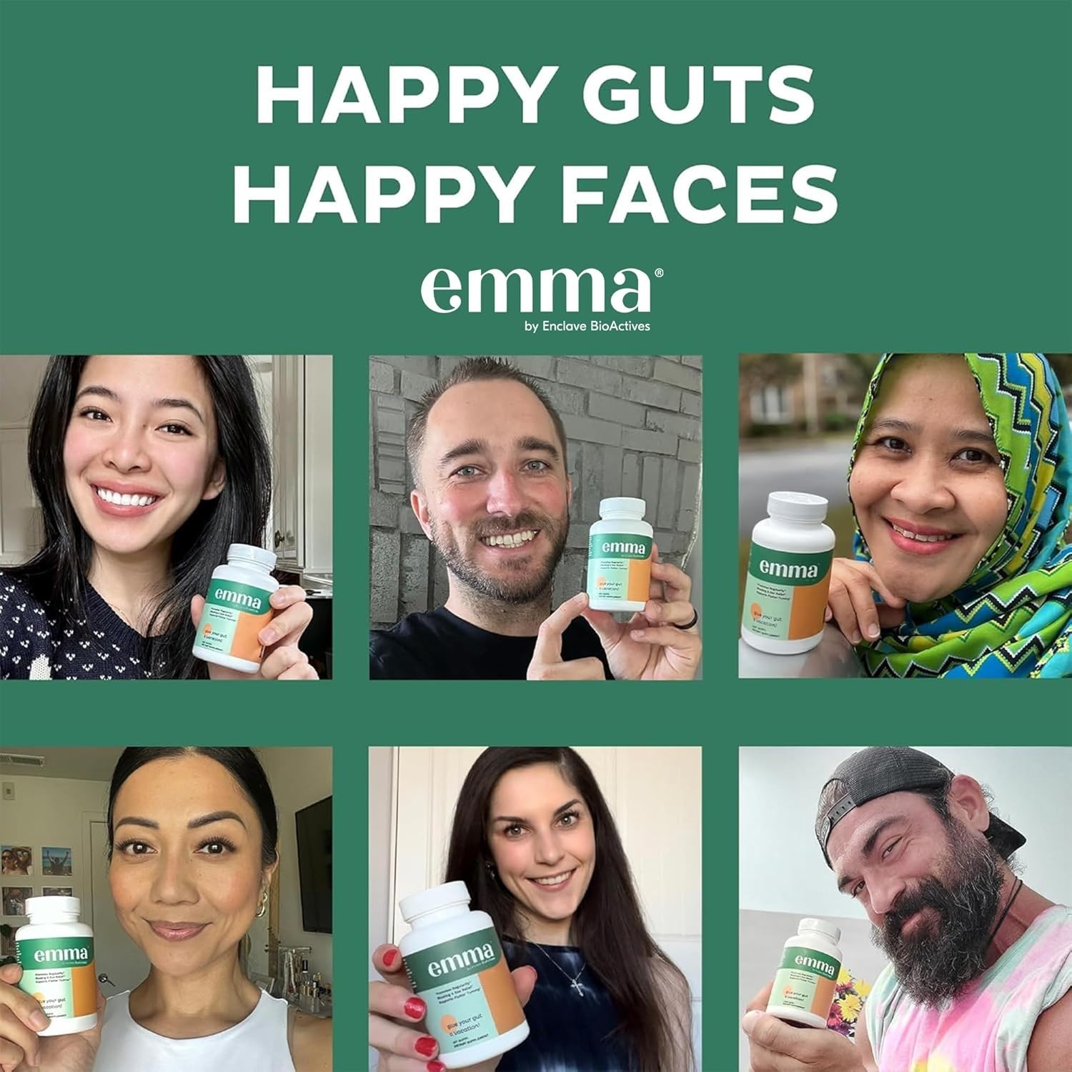 Emma Gut Health Doctors Endorsed Supplement 60 Capsules -Relief from Gas