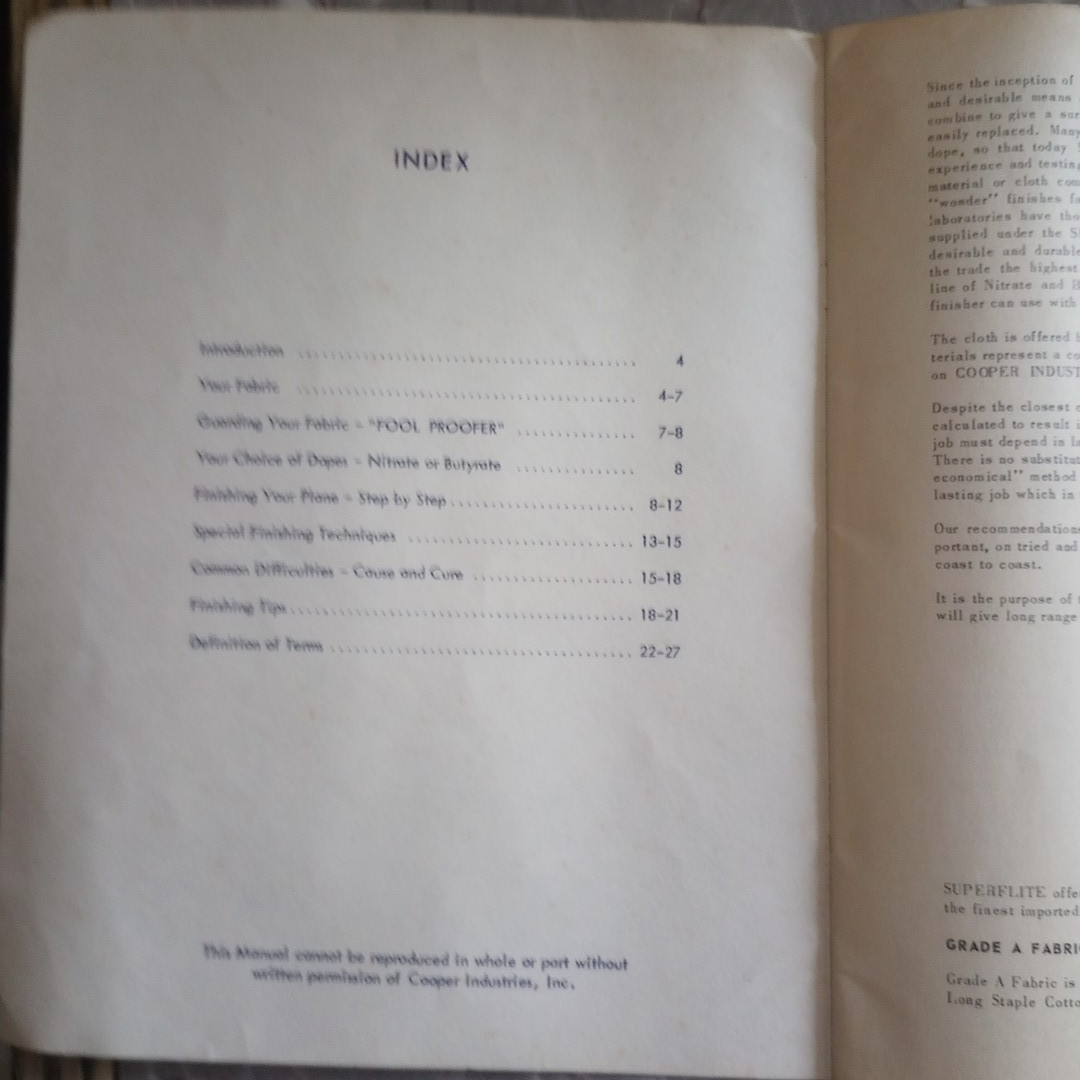 1955 Procedures Manual for Aircraft Dope And Fabric Application - Aviation