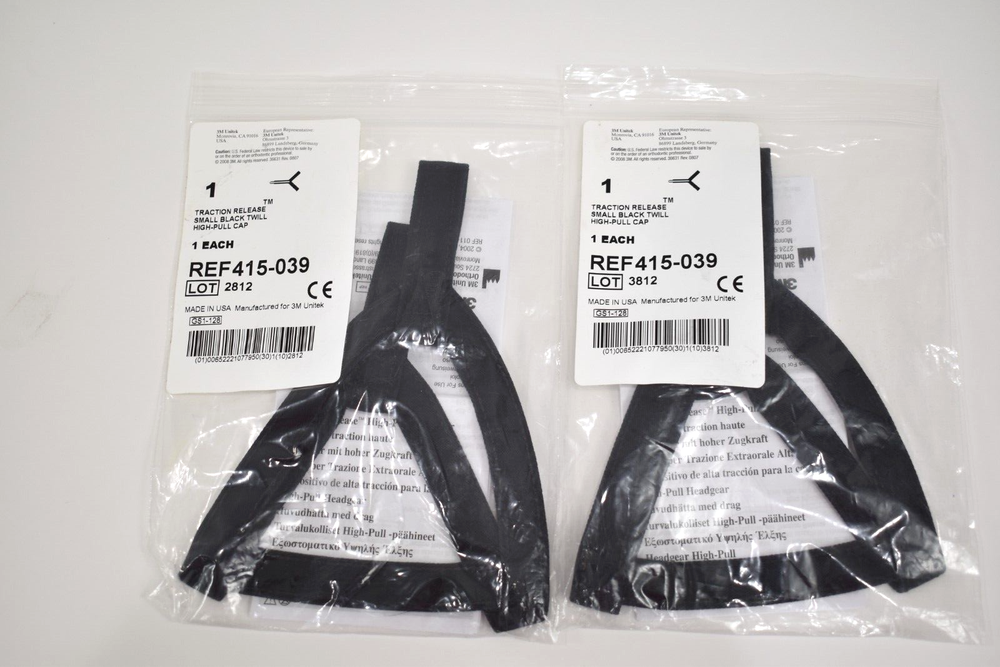 Orthodontic Headgear 3M Unitek Traction Release High Pull Caps 2 Small & 2 Large