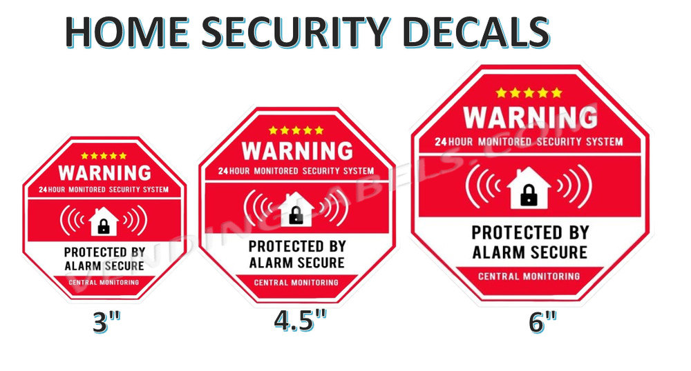 Home Security Decal Sticker Camera Door Window Decal