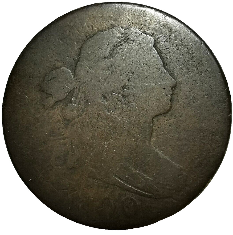 1800 US Draped Bust Large Cent Coin