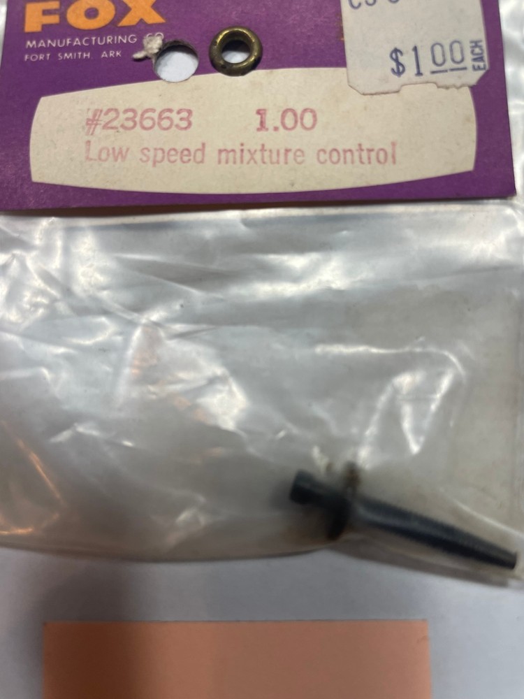 VINTAGE FOX LOW SPEED MIXTURE CONTROL NO. 23663