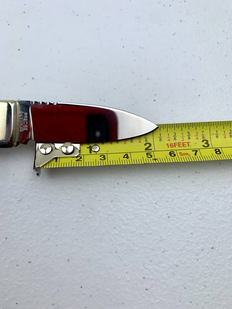 Vintage Precise Mountain Shadows Custom Scrimshaw Lockback Folding Knife