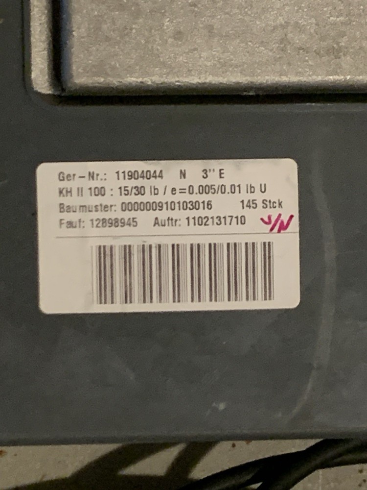 Bizerba KH II 100 Replacement External Remote Scale (load receptor) with Cable