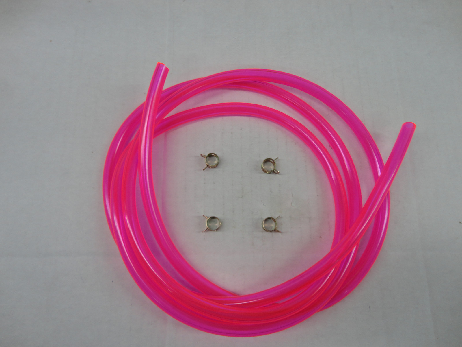 TRANSLUCENT PINK 1/4" I.D. FUEL LINE KIT SNOWMOBILE DIRT BIKE QUAD MOTORCYCLE