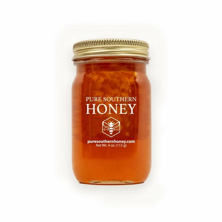 MINI 4 oz. Raw & Unfiltered Honey with Comb, New 2023 Crop