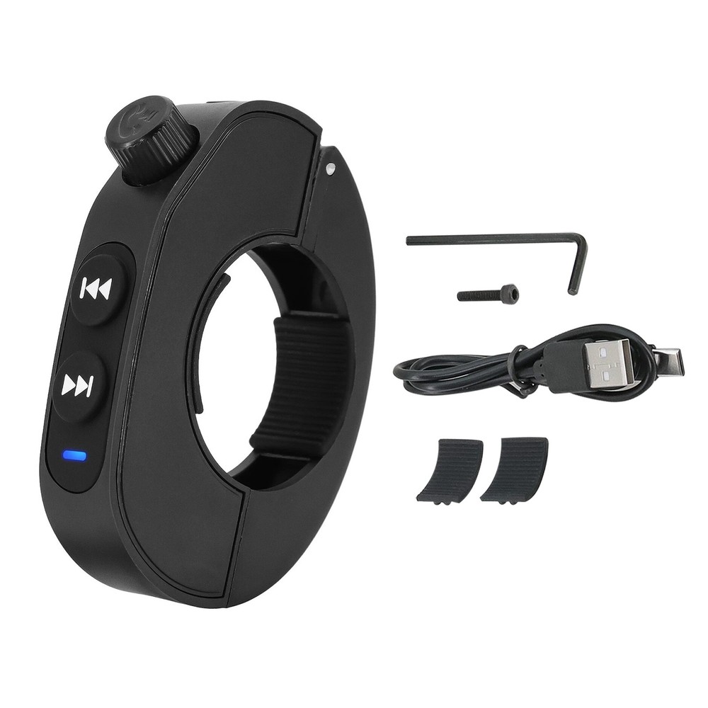 New Wireless Bluetooth Media Remote Control For Motorcycle Handlebar Black