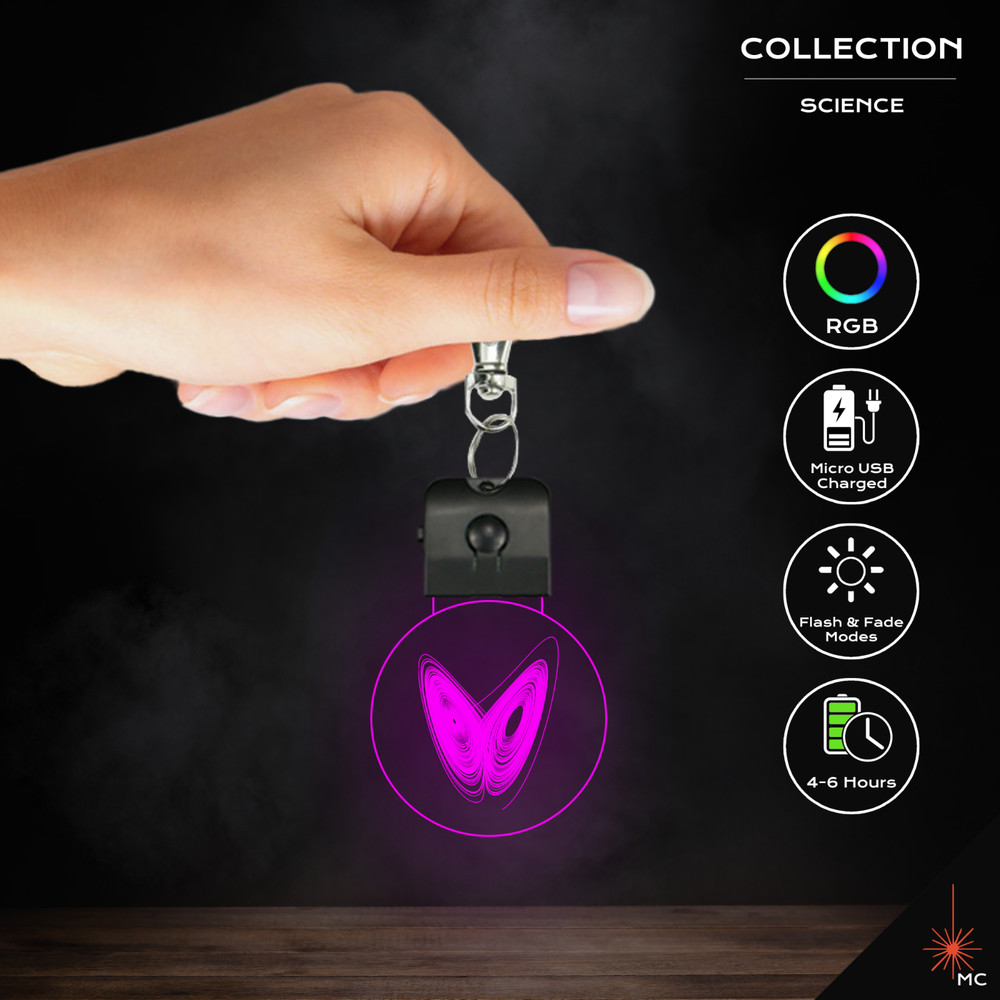 LED Keychain - Lorenz Attractor (Science)