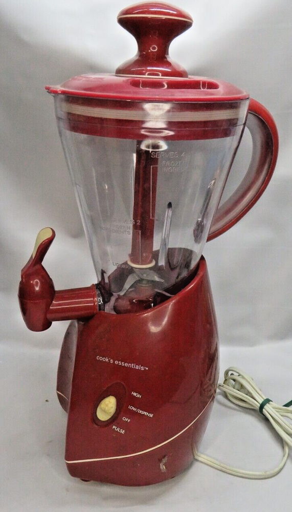 Cook's Essentials Red Smoothie Maker With Tamper Tool