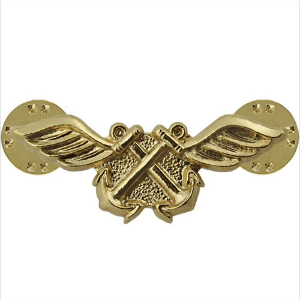 GENUINE U.S. NAVY COLLAR DEVICE: AVIATION BOATSWAIN