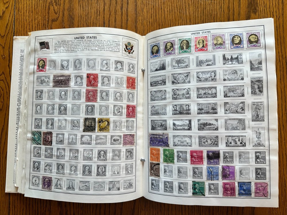 1969 Traveler Album Postage Stamps of the World H.E. Harris + 100's of Stamps!