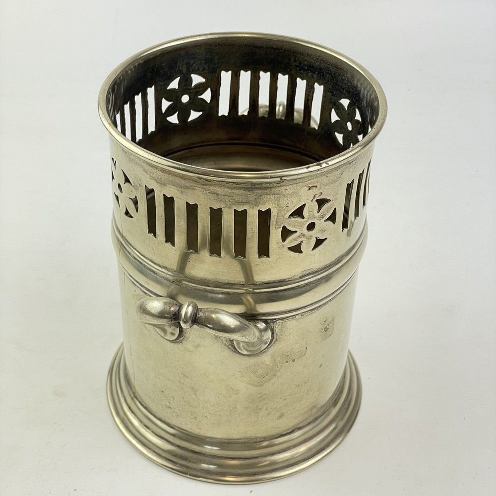 Antique Silver Plated Bottle Coaster 16cm High