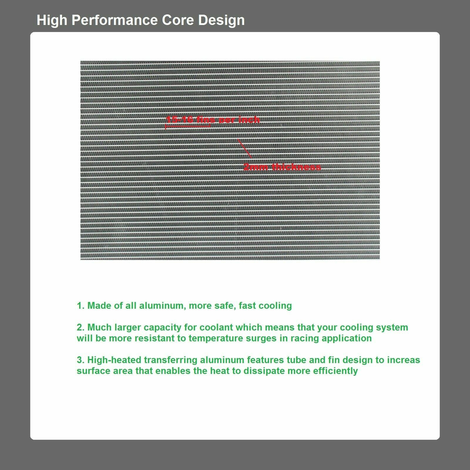 Aluminum Radiator Fit 1991-2002 Ford Escort  Mercury Tracer 1.8L 1.9L 2.0L L4 AT