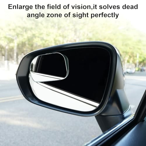 XLarge Blind Spot Mirror, Rounded XLarge Rounded Rectangle with Stick Mount