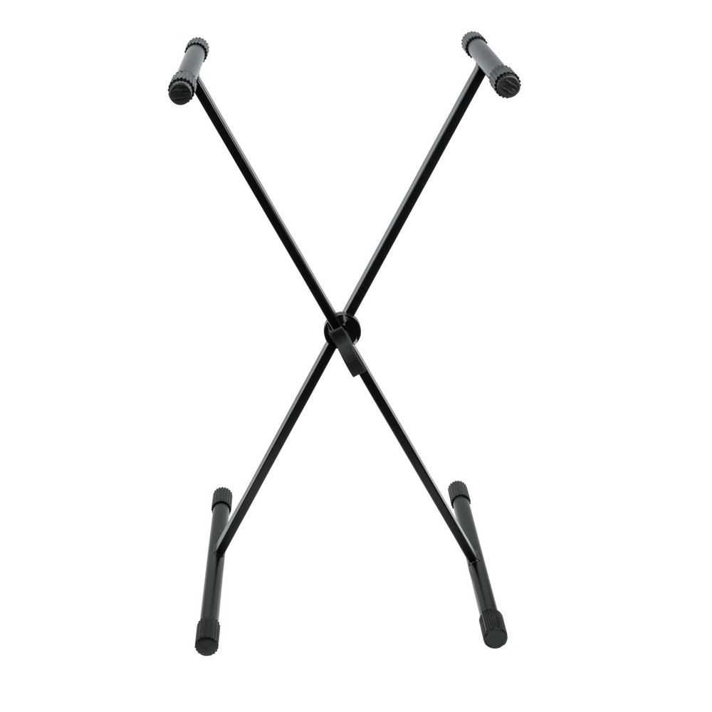 Adjustable Black X Style Keyboard Stand with Rubberized Feet for Stability
