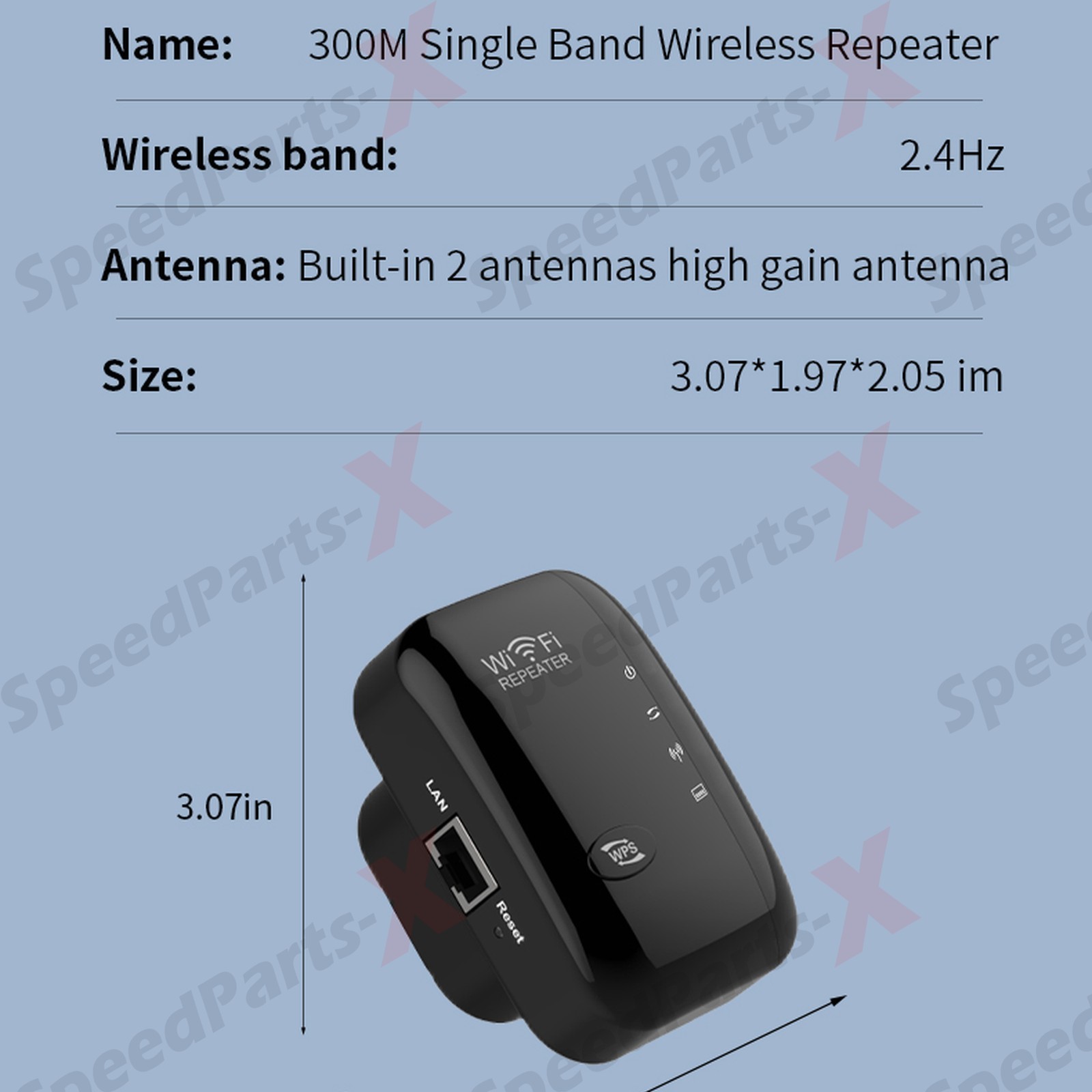 WiFi Range Extender Internet Booster Wireless Signal Repeater Amplifier Black