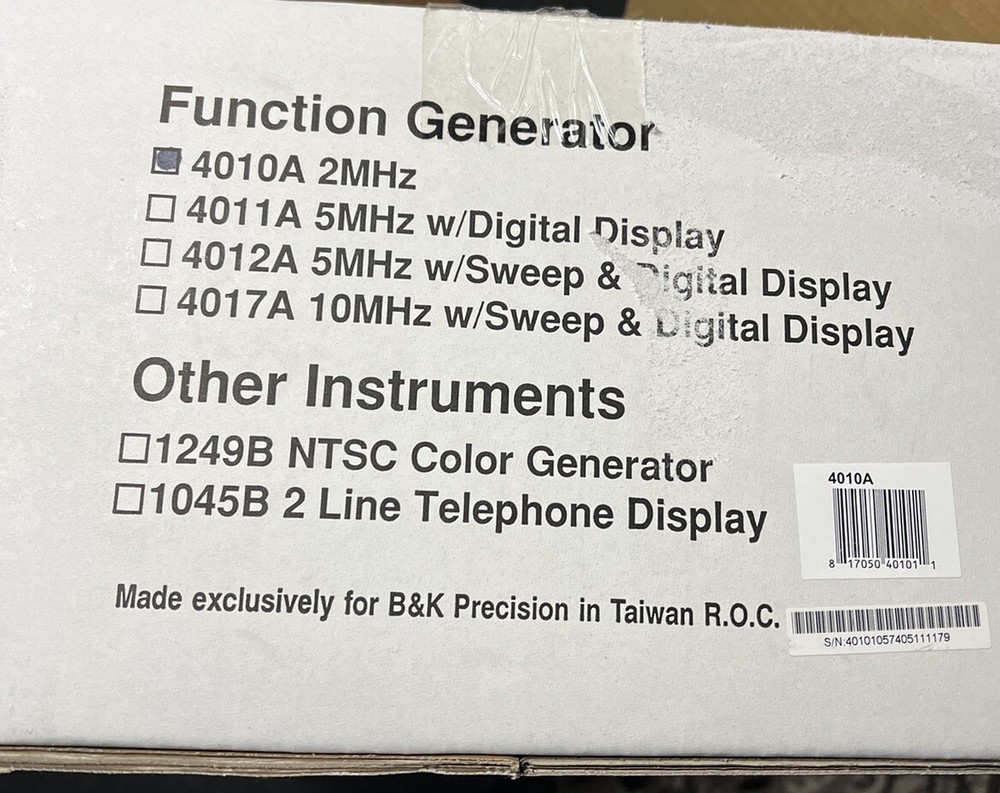 BK Precision 4010A Function Generator with Pulse/Ramp Output