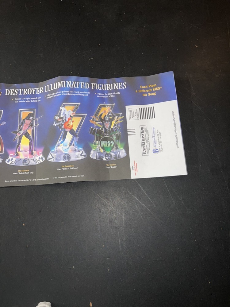 KISS : Destroyer Illuminated Figurines Mail Order Ad (Great To Display)