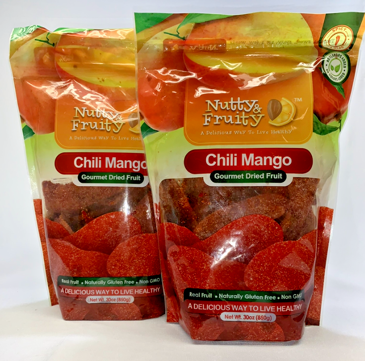 2 Nutty & Fruity Chili Mango Dried Fruit 30 oz