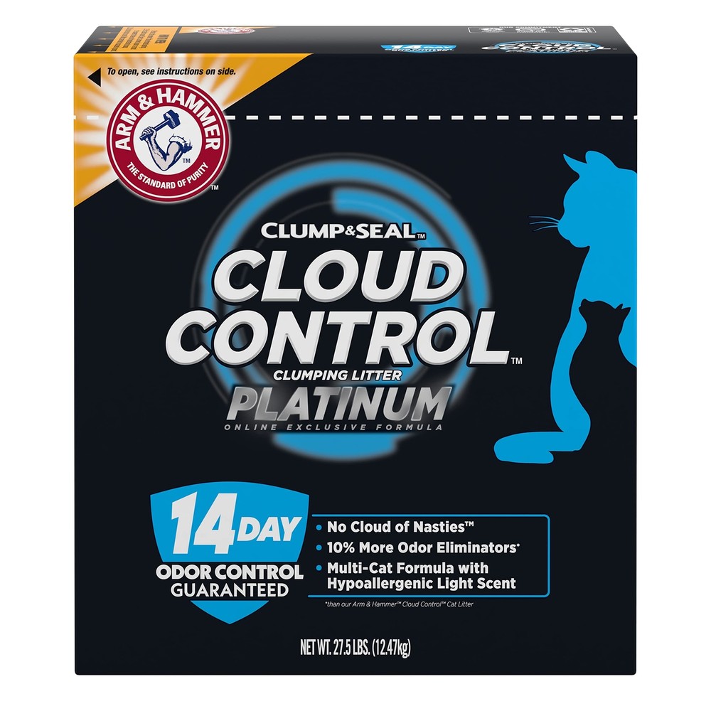 Arm & Hammer Cloud Control Platinum Multi-Cat Clumping Cat Litter with Hypoal...