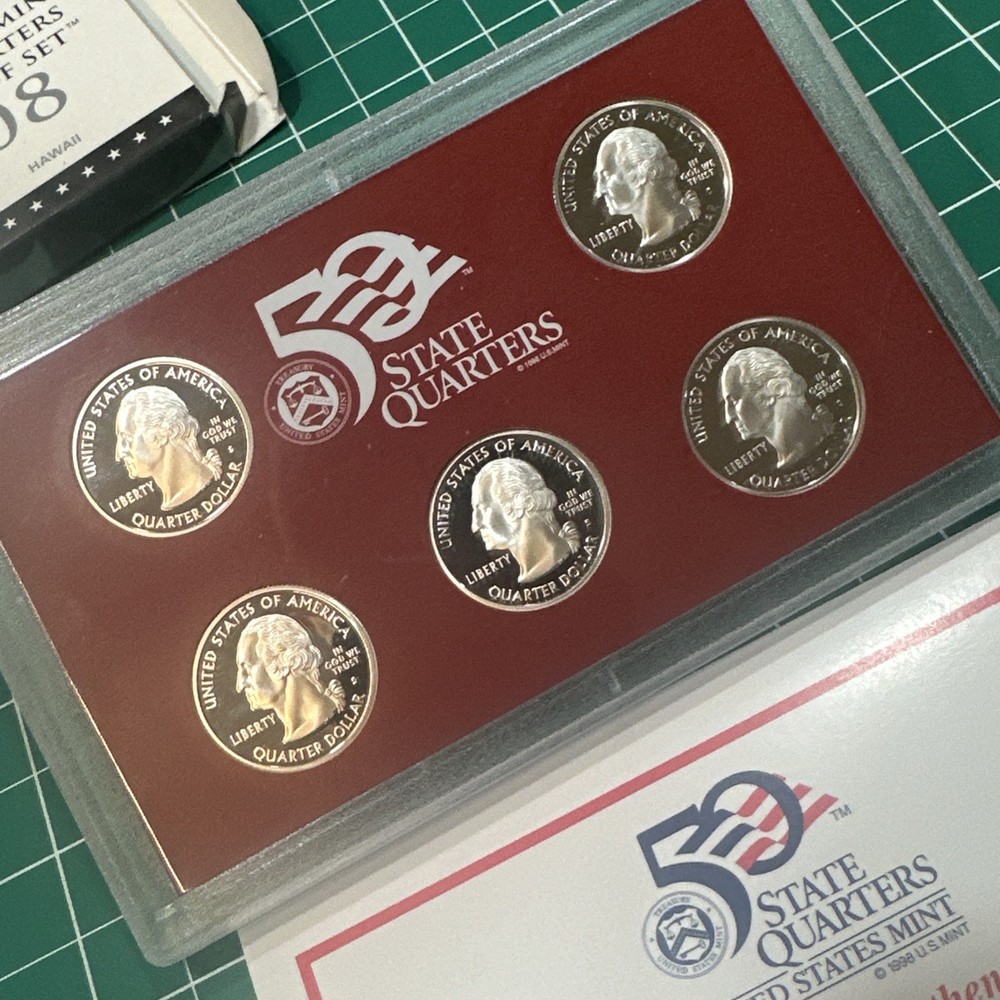 2008 U.S. Mint 50 State Quarters Silver Proof Set