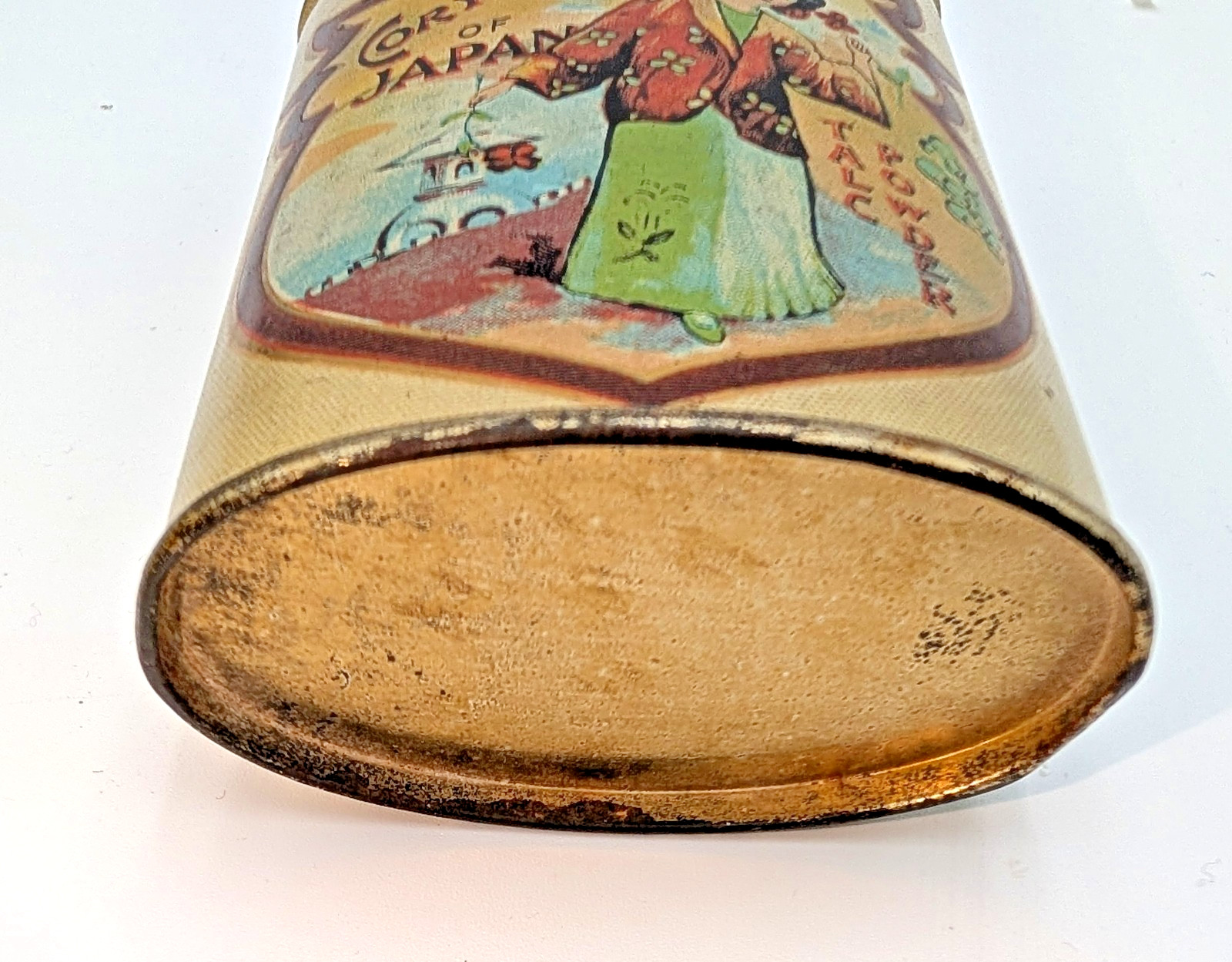 VTG AIR FLOAT CORYLOPSIS OF JAPAN TALC POWDER LITHO TIN CAN TALCUM CO.