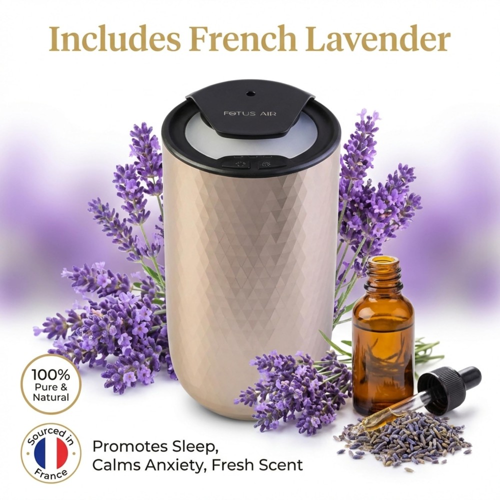 Waterless Essential Oil Diffuser – Portable Cordless Aromatherapy Diffuser