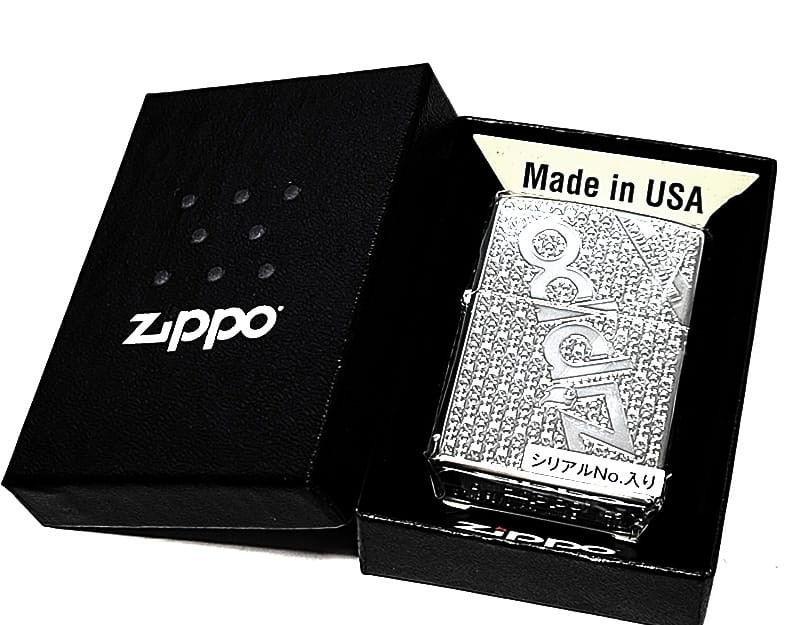 Zippo Logo Mirror Silver Etching One Sided Processing Lighter Regular Japan