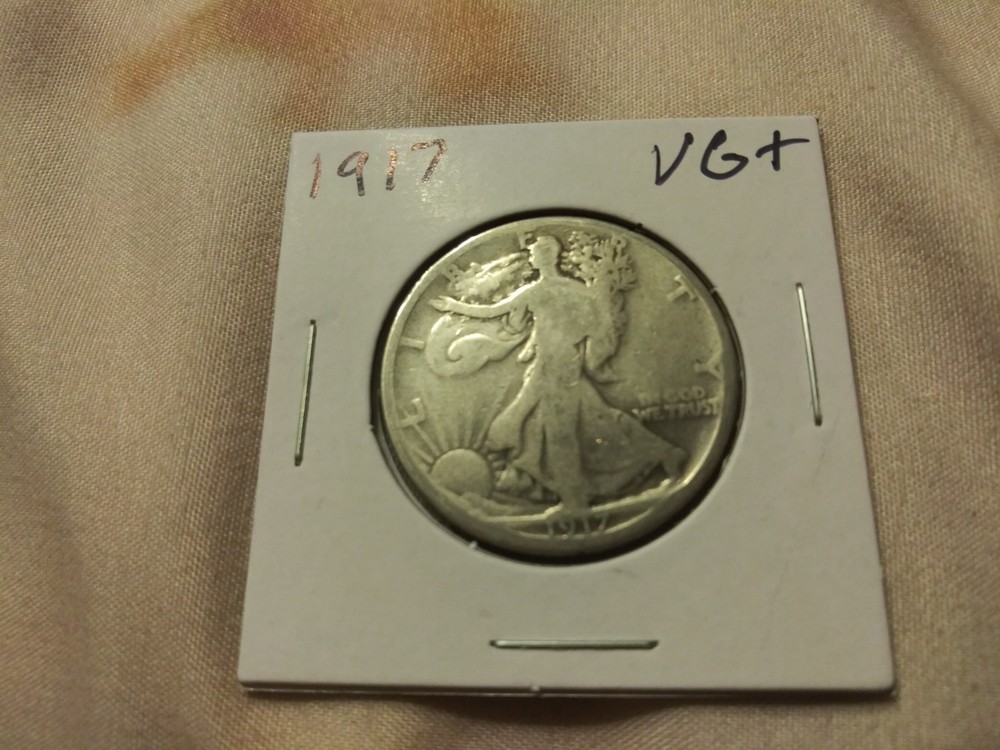 1917 SILVER WALKING HALF DOLLAR----FREE SHIP