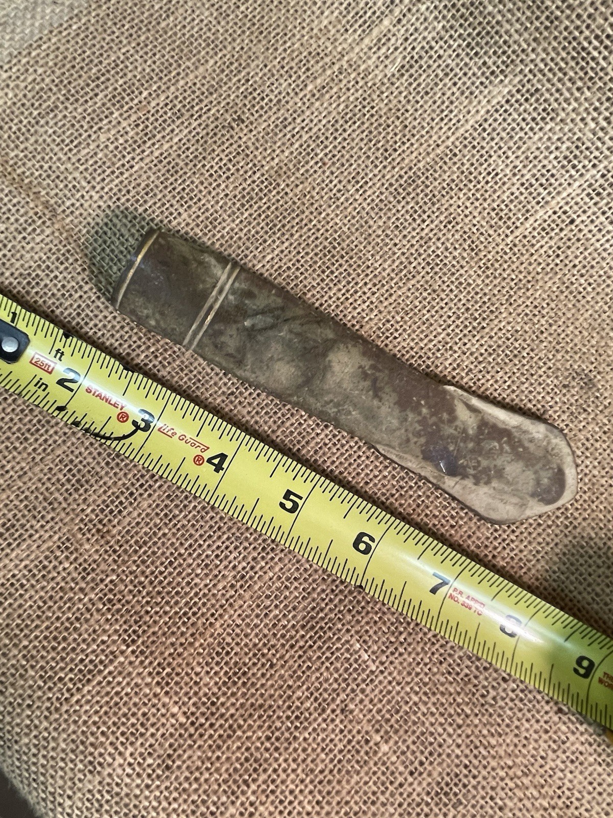 Dug Civil War Brass Foot Officers Or Staff Officers Sword Drag Heavily Used Worn