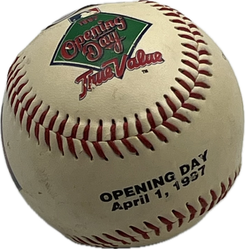 Tom Grieve Autograph Signed Rangers Opening Dat Ball BAS Authentic