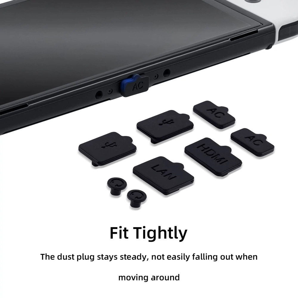 Dust Proof Kit with Tempered Glass Screen Protector for the Nintendo Switch OLED