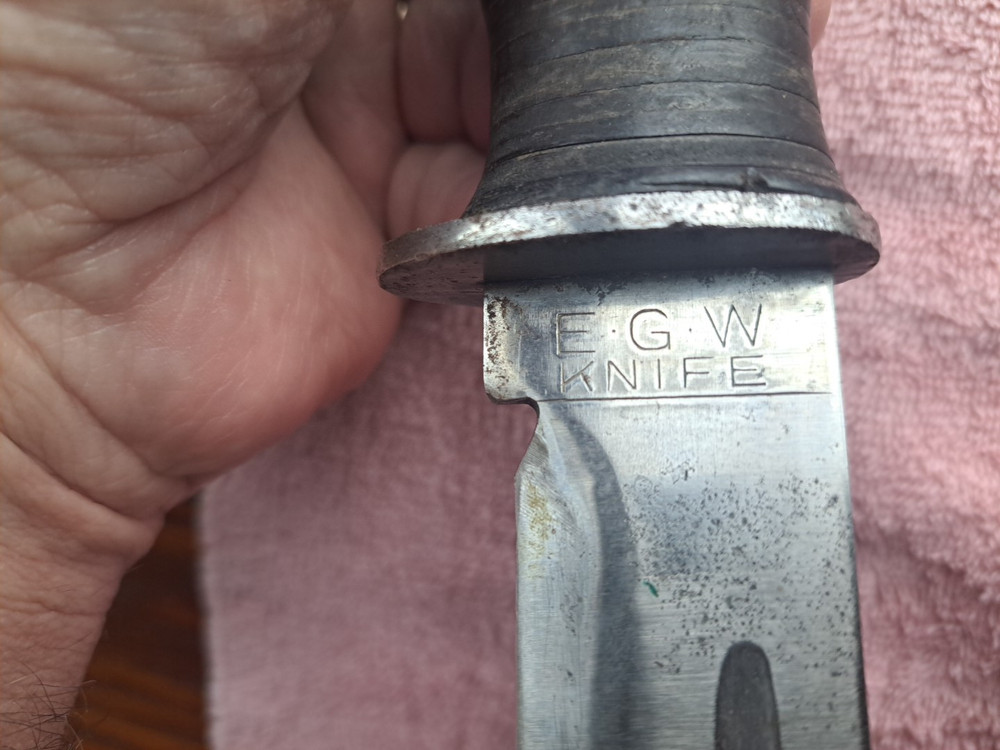 Original WWII EGW Fighting Knife Marked